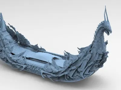 Kharon the Ferryman boat 1 3D model