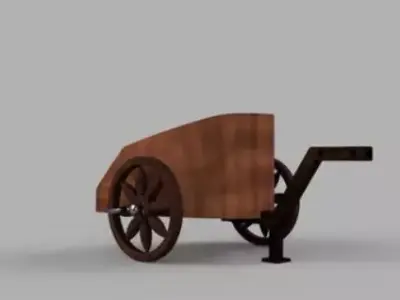 Chariot wooden cart Free 3D print model