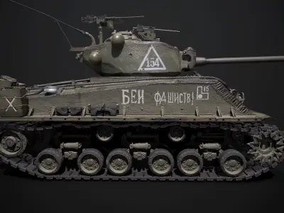 M1A1 TANK Low-poly 3D model