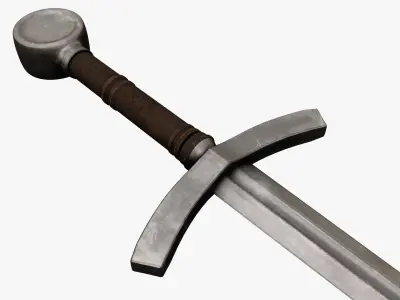 Medieval weapons Low-poly 3D model 13