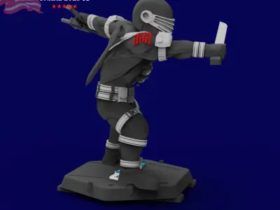 GI JOE Character Snake Eyes Full-figure Pose 02 3D print model