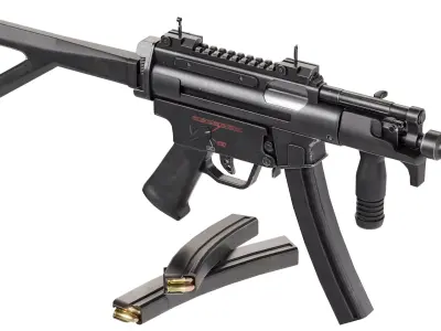 FPS Military Weapons - Animated Machine Pistol 2 3D model