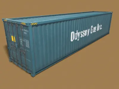 Shipping Container Low-poly 3D model get