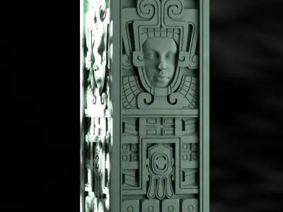 Decoration old pillar 3D print model