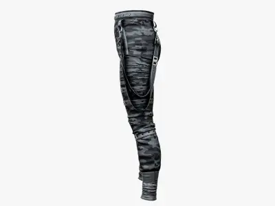 Tactical Military Pants Low-poly 3D model