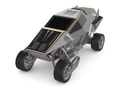 5 Wheel Snowmobile 3D model