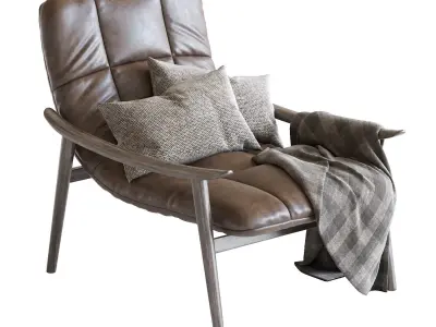 Fynn Saddle Armchair from Minotti 3D model buy