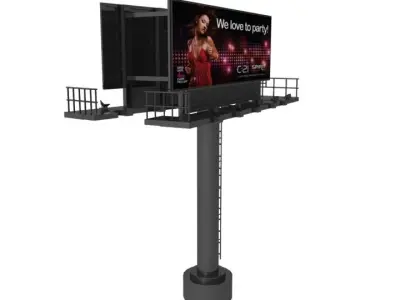 Commercial Bill-Board Low-poly 3D model