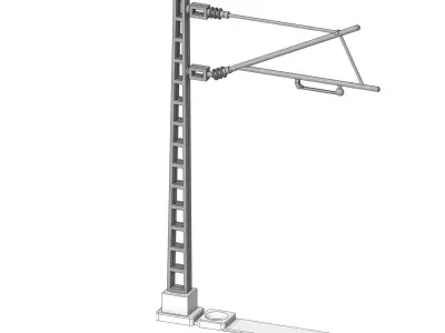 Catenery Poles Set C 1-87 FDM 3D print model
