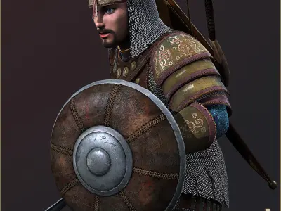 Adam Archer Playable Character Low-poly 3D model