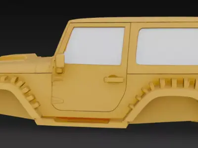 Jeep upper body 3D model from CGTrader - PBR