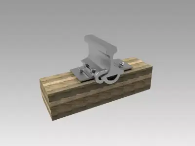 Rail fastening D-65 3D model