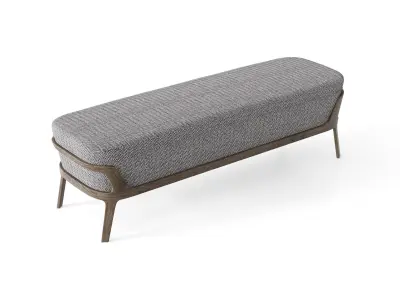 Banquette four different upholstered benches Low-poly 3D model