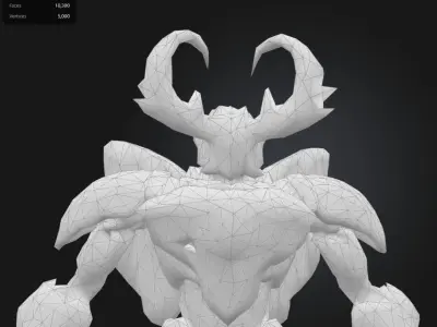  Chromatic Beetle Bot Low-poly 3D model