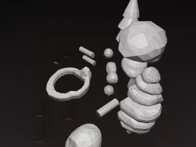 Stylized Low Poly Forest Pack - Game-Ready Nature Assets 3D model