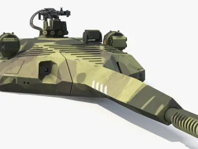  Combat Gun Turret with Remote MG Unit Camouflage Green 