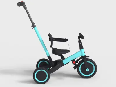 TODDLER TRICYCLE Low-poly 3D model
