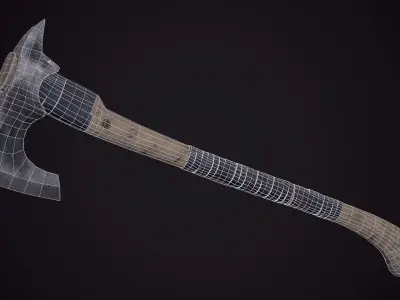 Survival Axe 3D Model Low-poly 3D model