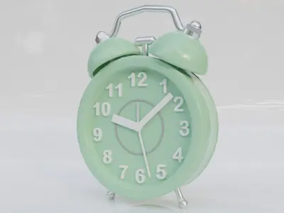 Table alarm Clock Low-poly 3D model