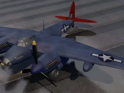 DeHavilland Mosquito PR Mk-16 - USAF 3D model