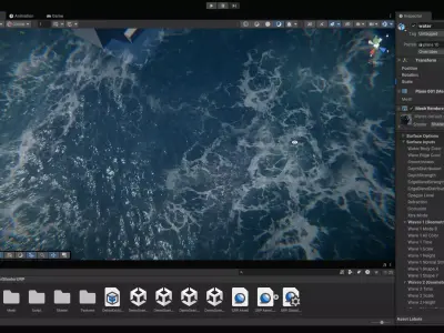 Ocean Water shader URP 3D model