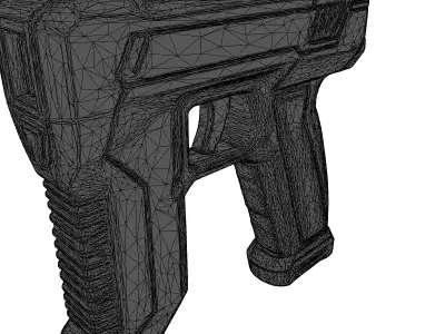 Futuristic Stun Gun 3D Model 3D model