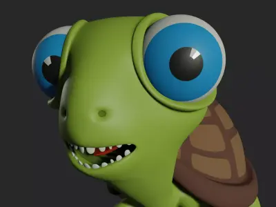 Cute Turtle Low-poly 3D model purchase
