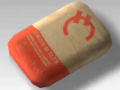 Bag 05 cement bag Low-poly 3D model