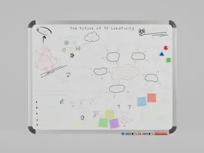 Metal Writing Board Trio Set 3D Model Pack