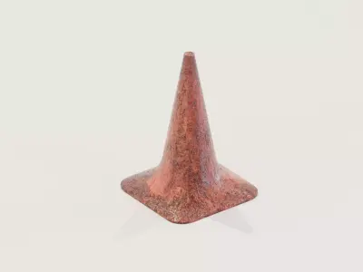 Bloody Traffic Cone Pack Low-poly 3D model
