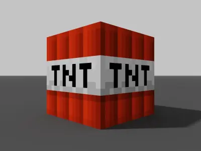 MineCraft TNT block model Low-poly 3D model