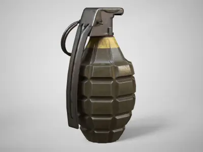MK2 Hand Grenade AAA Game Ready Low-poly 3D model