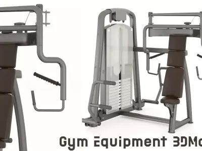 Gym Equipment Seated Chest Press Low-poly 3D model