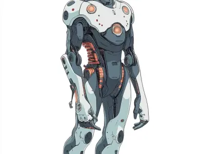 Robotic Cat 3D Model - Sci-Fi Asset for Games and Animations 3D model