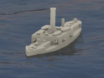 Brazilian Armored Corvette Marriz e Barros 3D print model