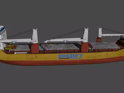 BIGLIFT HAPPY D-TYPE SHIP Low-poly 3D model