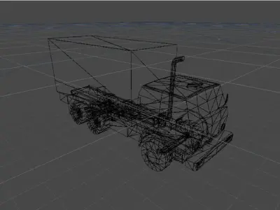 Industrial Small Truck Pack - VI Low-poly 3D model