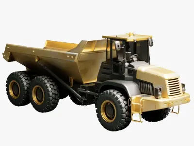 Realistic Articulated Dump Truck 3D model