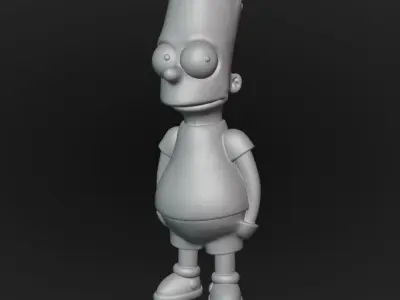 Bart Simpson 3D printable model 3D print model