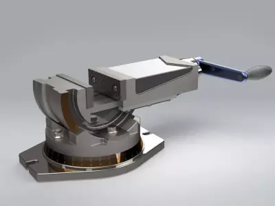 Double Turn Table Vice 3D model