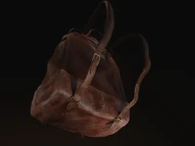 Leather Backpack Low-poly 3D model purchase