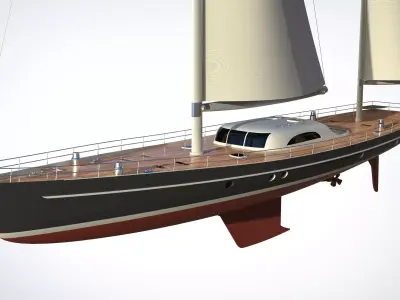 Sail yacht 3D model