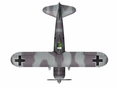 Fiat CR42 Falco Luftwaffe type 3D model