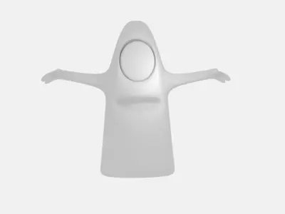 One Eye Alien Slime Low-poly 3D model