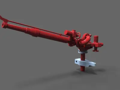 Extinguishing monitor sea rescue cruiser Harro Koebke DGzRS 3D print model