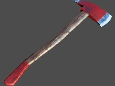 Swat red ax 3d model Low-poly 3D model