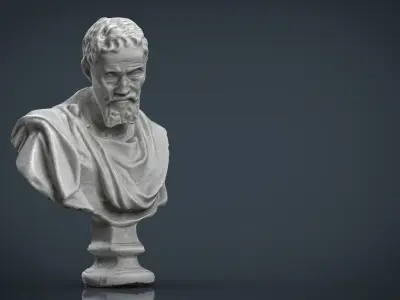 BUST of person Low-poly 3D model