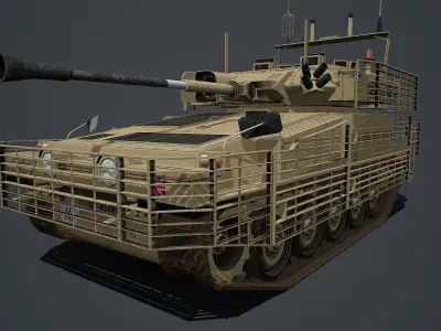 FV 107 Scimitar mk2  Low-poly 3D model