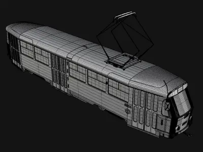 Tram Tatra T3 3D model