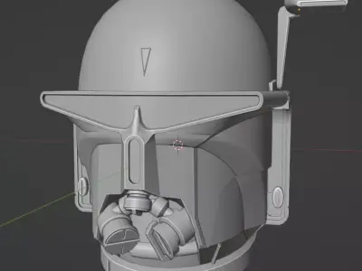 McQuarrie Boba Concept Helmet Low-poly 3D model
